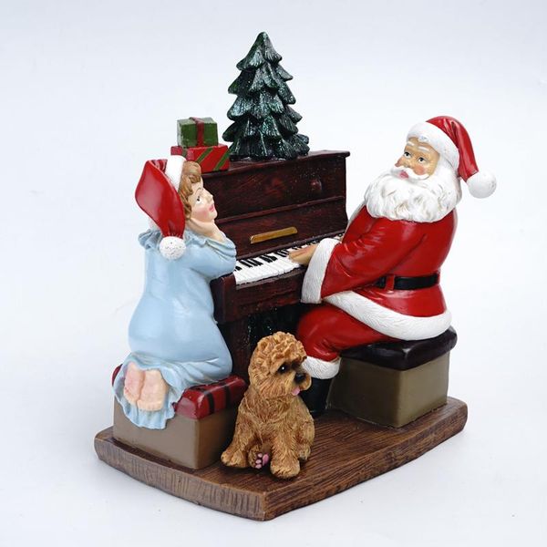 

decorative objects & figurines vilead resin santa statue christmas home decoration stone door greeter figurine 2022 happy year xmas ornament