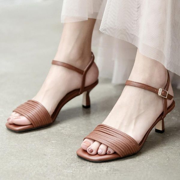 

elegant summer sandals women shoes new 2021 genuine leather gladiator sandals ladies black white party wedding shoes woman