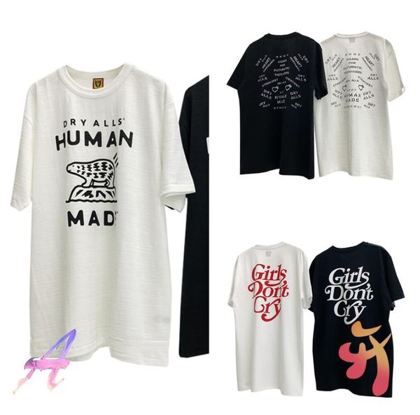 

men's t-shirts women's humane made cartoon full-print love pattern slub cotton short-sleeved oversize casual tshirts, White;black