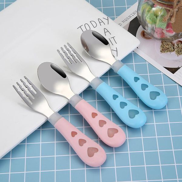 

forks 100pcs/lot stainless steel spoon & soup scoop ice cream home lovely heart shape tableware children cutlery ct0469