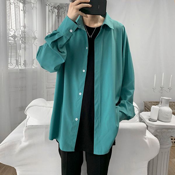 

2021 new men's long sleeve slim fit white cotton coat casual silk shirt french cuff mens fashion shirts camisa masculina l6oz