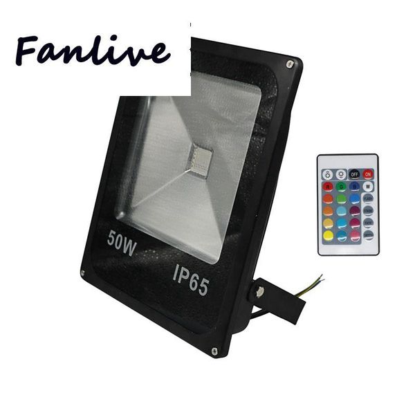 

floodlights 10pcs black ultra thin led flood light 50w white/warm/rgb waterproof ip65 floodlight spotlight outdoor lighting