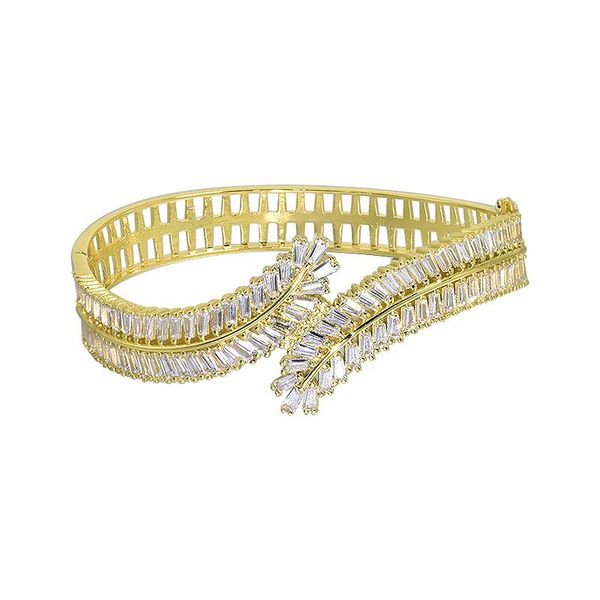 

bangle full of stone crystal luxury fashion punk light yellow color bracelets jewelry for women personalised friendship, Black