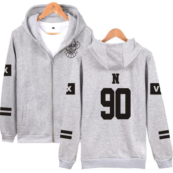 

kpop vixx hoodies with zip up vixx zipper pullover sweatshirt harajuku hip hop fleece vixx for women men lady young teen, Black