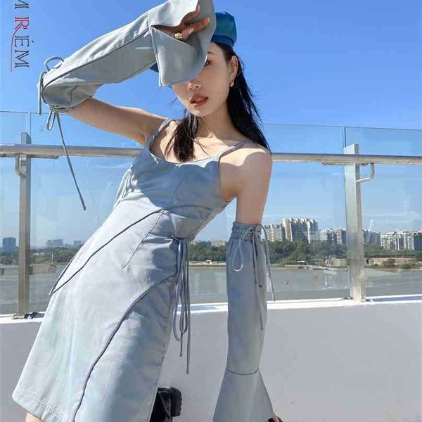 

women draw string sling mini dress round neck sleeveless loose fit female fashion summer arrivals 2e1924 210526, Black;gray