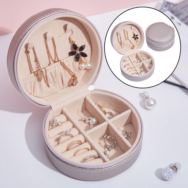 

jewelry pouches, bags small box rings earrings necklace organizer holder case accessories, Pink;blue