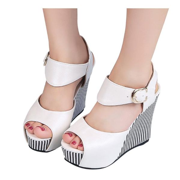 

woman sandals platform shoes soft leather casual open toe gladiator wedges high heels sandals zapatos mujer 2021 f3, Black