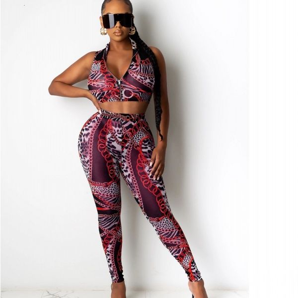 

iron mode printing chain two parts sportswear set of women with no mangoes v neck short and long pants madam train 8hdw, Gray