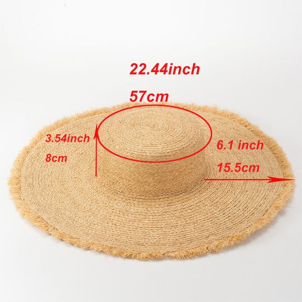 

2021 new wholesale ladies handmade raffia sun protective travel hats women big brim flat beach hat modern style uv straw cap s1205 s0b9, Blue;gray