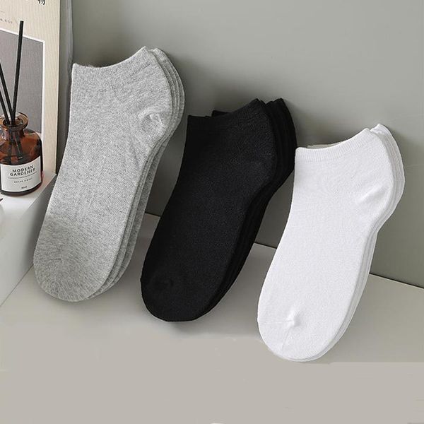 

men's socks 5 pairs cotton man short fashion breathable men ankle comfortable solid color casual male street black sock