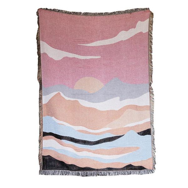 

blankets nordic style retro sofa blanket soft women shawl warm chair lounge rugs breathable tapestry bedspread living room decor