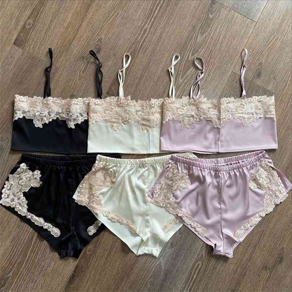 

7021 split pajamas, Black;white