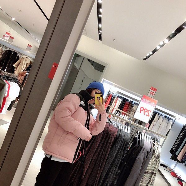 

2022 sale fashion mens stylist coat letter printing parka winter jacket men women feather overcoat down jackets pink, Black