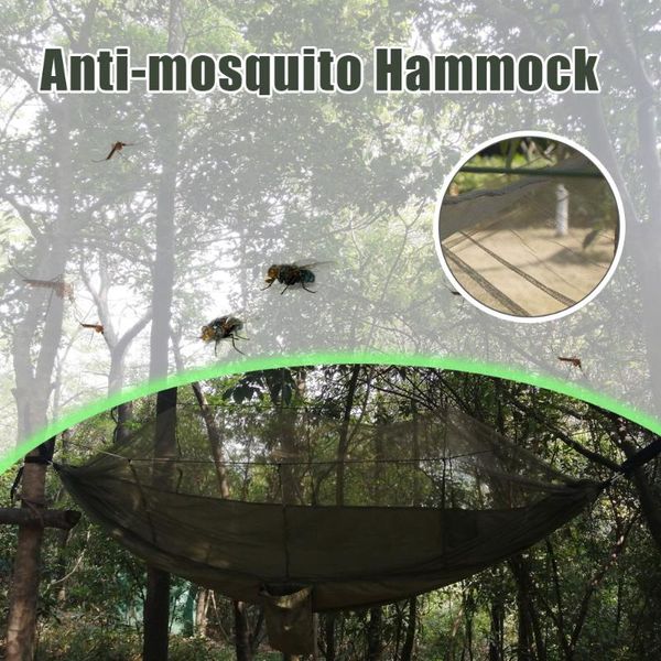 

outdoor mosquito net hammock double 210t nylon anti-mosquito parachute cloth air camping tent hanging sleeping swing portable