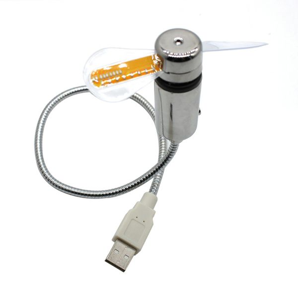 Mini ventilatore USB portatile Gadget Flessibile a collo d'oca LED Orologio Cool per PC portatile Notebook Display in tempo reale Accessori per computer regolabili durevoli Novità