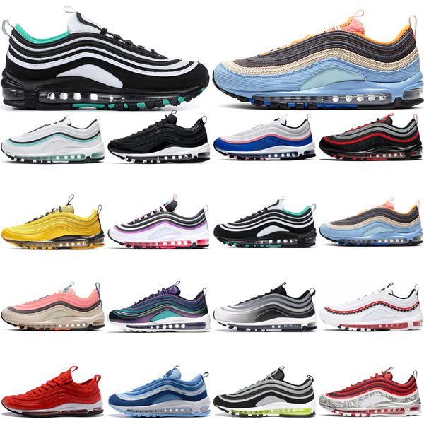 

fashion triple black white running shoes 97 men women have a day jayson tatum jesus laser fuchsia london summer of love mustard neon seoul t