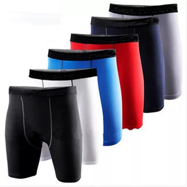 

running shorts fitness tights for men stitching mens short pant outdoor high elastic breathable clothes soccer, Black;blue