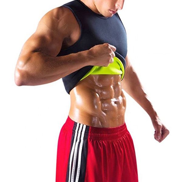 

New 2021 Sauna Sweat Shapers Fit Running Shirt Men Shaper Sport Vest Tee Slim Bodysuit Sweat-absorbent Trainer Shapewear 8UX8, White;black