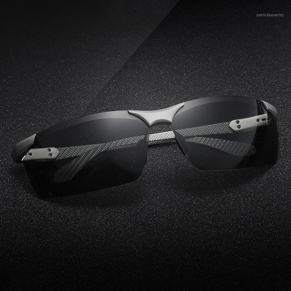

sunglasses outdoor men's aluminum-magnesium half-frame tac polarized for driving fishing sun glasses uv400 protection s8039, White;black