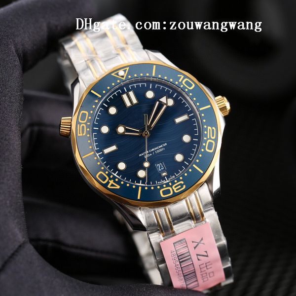 

2021 sea ceramic bezel business aqua watches 007 terra men sport wristwatches james bond boss master mens watch d1160, Slivery;black