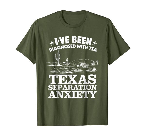 

i've been diagnosed with tsa texas separation anxiety shirt, White;black