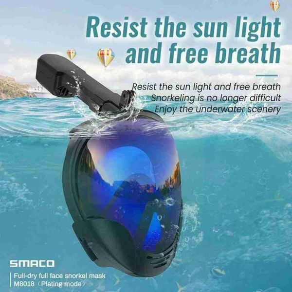 

diving masks swimming snorkeling mask full equipment breathing anti-uv dry r5o3