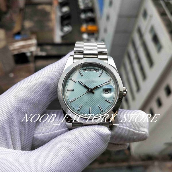 

men size watch super factory version movement automatic ice blue dial 228206 silver v2 new stainless steel strap sapphire glass bpf 40mm div, Slivery;brown
