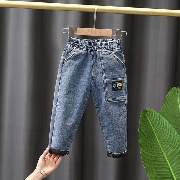 

jeans 2-7t baby girls pants boys children's clothes fall/winter outerwear trousers slim stretch, Blue