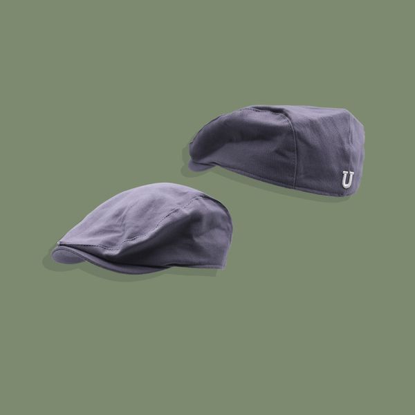 

hat female ins british three-dimensional letter embroidered forward good to match beret duck tongue hat men's fashion, Blue;gray