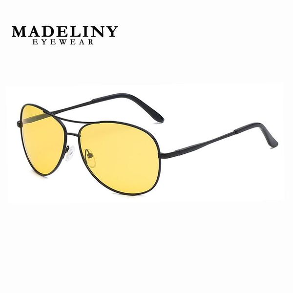 

sunglasses madeliny classic pilot men driving yellow polarized women sun glasses night vision for ma275, White;black
