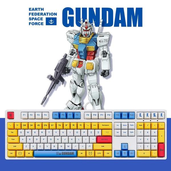 

keyboards ikbc gundam co- rx-78-2 108keys mechanical keyboard quadratic wired game