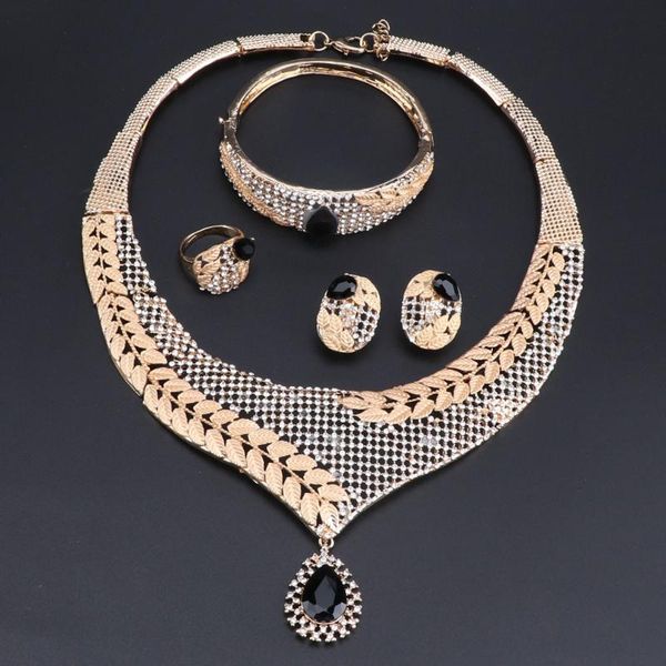 

earrings & necklace oeoeos sale luxury women jewelry set designer water necklace/bracelet/earring/ring bijoux femme, Silver