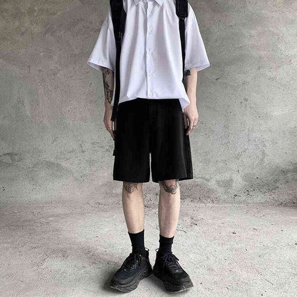 

new summer men's shorts casual harajuku jogging beach sports breathable male comfortable streetwear hip-hop, White;black