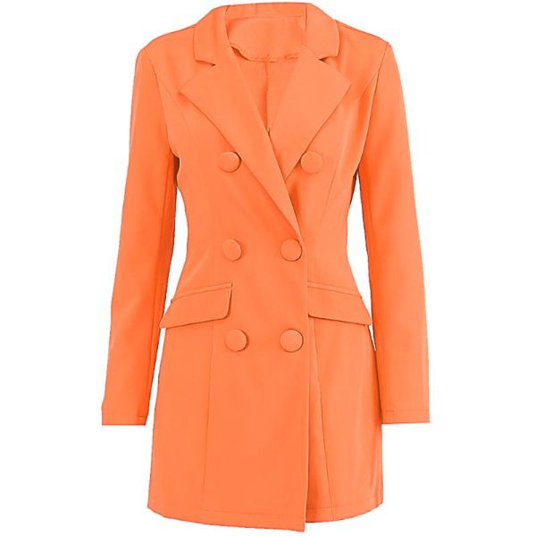 

fall 2021 women's new suit collar button long trench coat, Tan;black