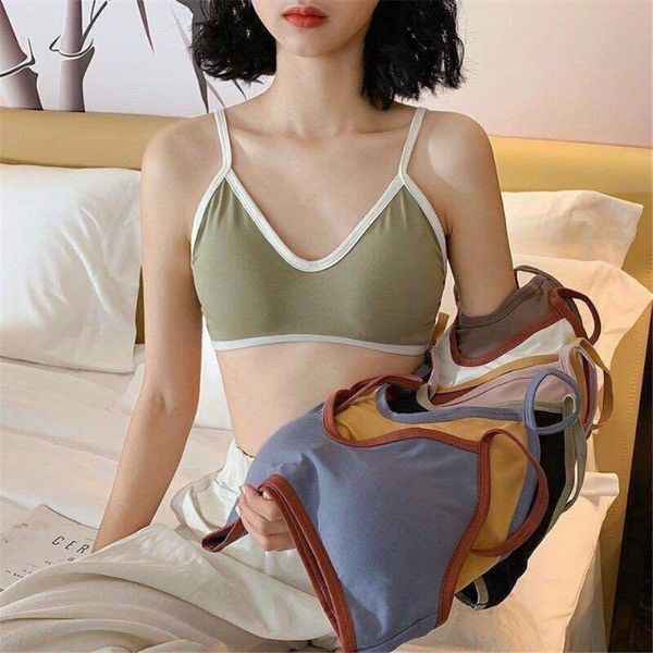 

gym clothing sports bra women underwear padded size a-d cup solid yoga for cotton brand fitness, White;black