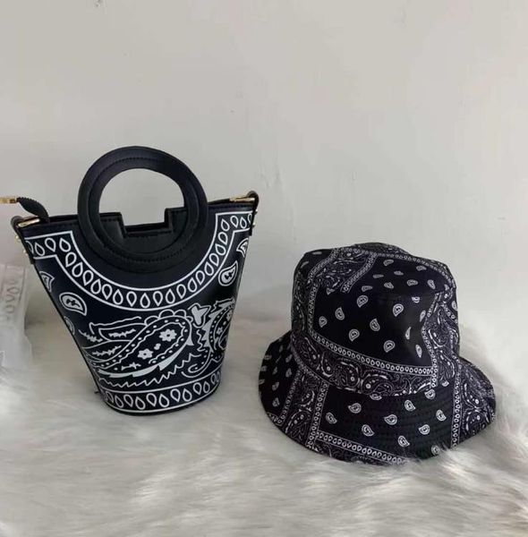 

shoulder bags 2021 summer print one-shoulder portable bucket bag trendy cashew flower personalized chain messenger handbag