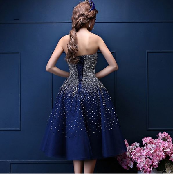 

navy 2021 new blue beading prom es party short luxury graduation homecoming gowns cokctail vestido de festa curto 156v, White;pink