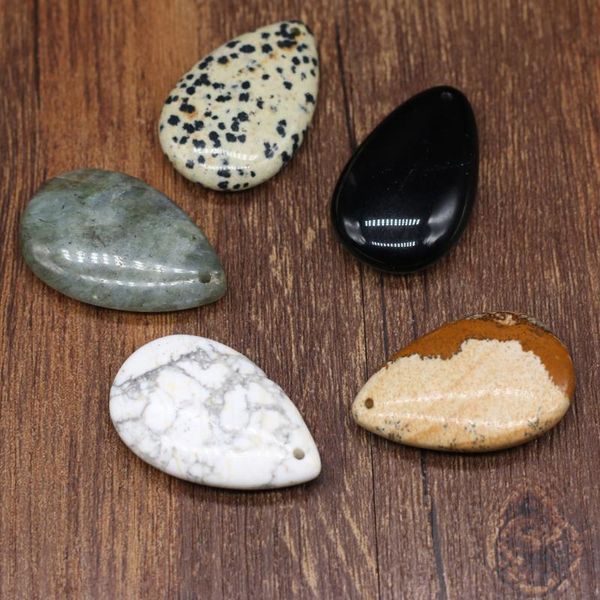 

charms product natural stone pendant drop-shaped exquisite high-quality jewelry for making diy necklace accessories, Bronze;silver