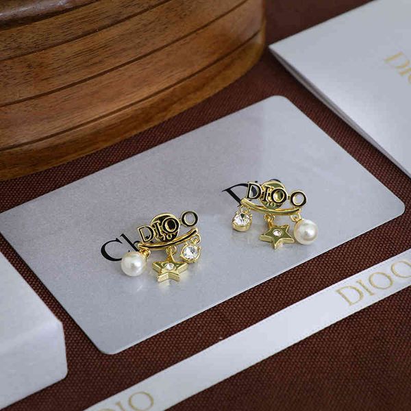 

design jewelry family tassel pearl letter earrings, Silver
