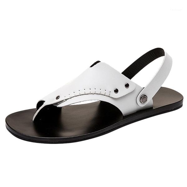 

sandals jaycosin men buckle men's summer soft shoes beach mens bohemia, Black