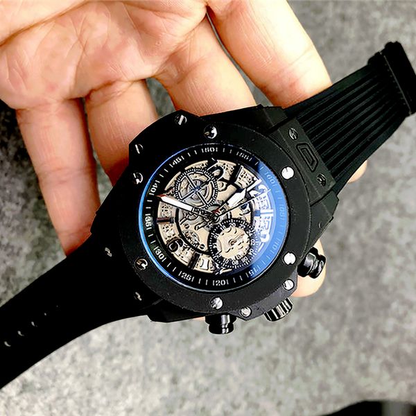 

4-5men analog watch 40mm quartz movement date calendar all dial work leather strap orologio uomo luxury montre de luxe designer watches, Slivery;brown