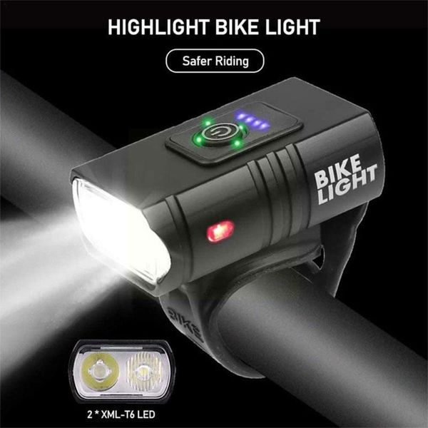 

bike lights t6 led bicycle light 10w 800lm usb rechargeable power display mtb lamp cycling mountain front road equipmen l9y9