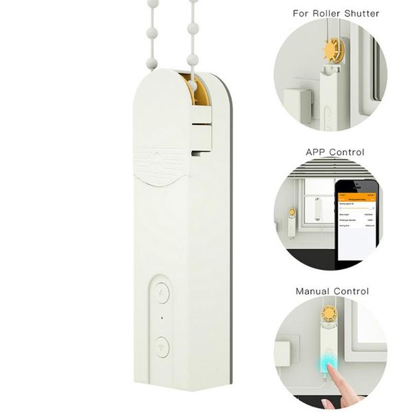 

diy smart motorized chain roller shutter blinds shade drive motor timing switch app control powered by solar panel&charger