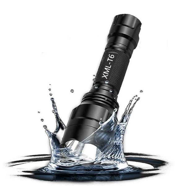 

tactical led c8 light 5 modes rechargeable durable waterproof torch