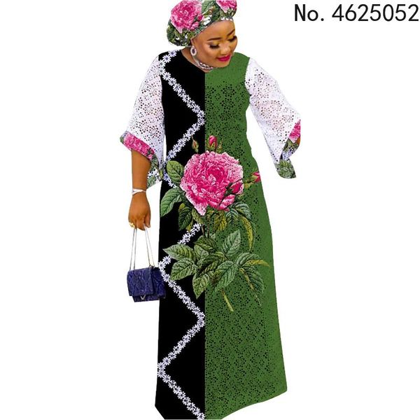 

ethnic clothing spring autumn dashiki african maxi dress for women fashion loose long clothes elegant lace dresses, Red