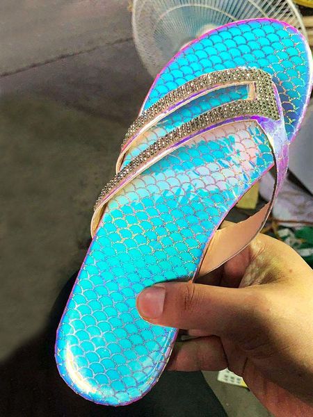 

slippers women rhinestone flat shoes fashion leopard crystal beach flip flops ladies outdoor casual house amazing sandals, Black