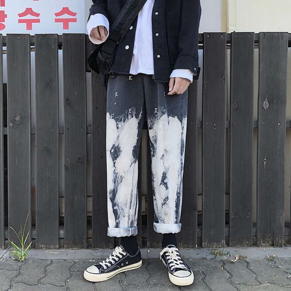 

autumn jeans straight leisure fashion urban outdoor youth pants men's wear, Blue