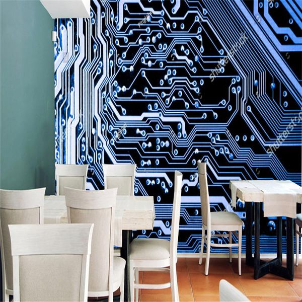 

wallpapers close up of electronic circuits technology on mainboard wallpaper industrial decor background wall paper mural papel de parede