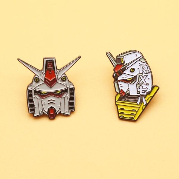 Pins, Broches Gundam Wing RX-78 Broche e Solider Cartoon Enamel Pins Homens Mulheres Moda Jóias Presentes Anime Filme Novel emblemas de Lapela