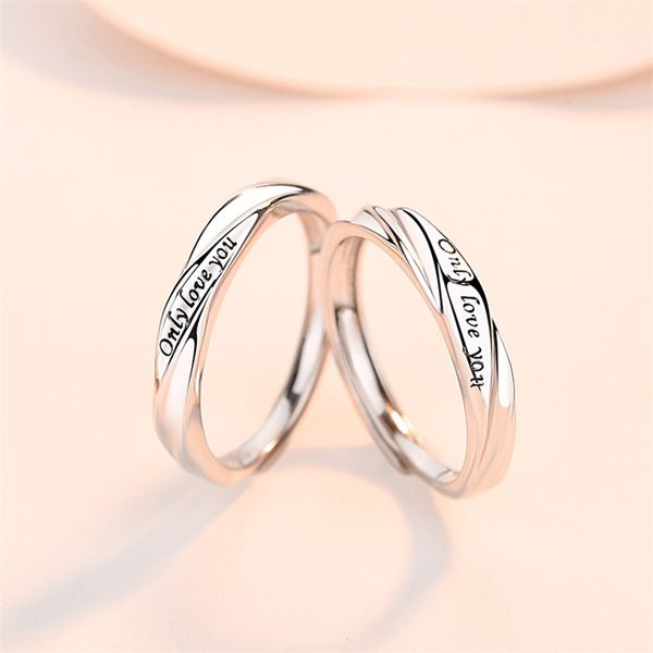 

s925 sterling silver couple's ring, Black